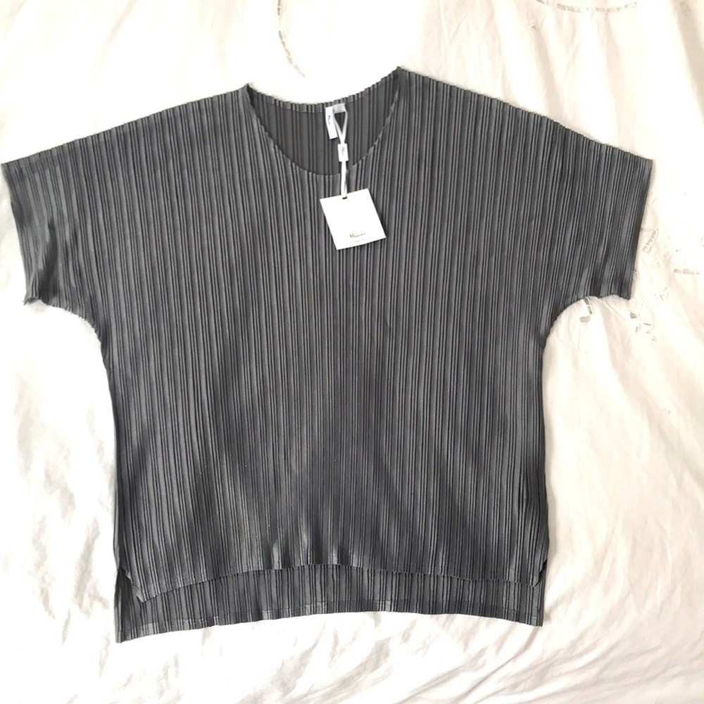 Milano Grey Gray XL Blouse NWT